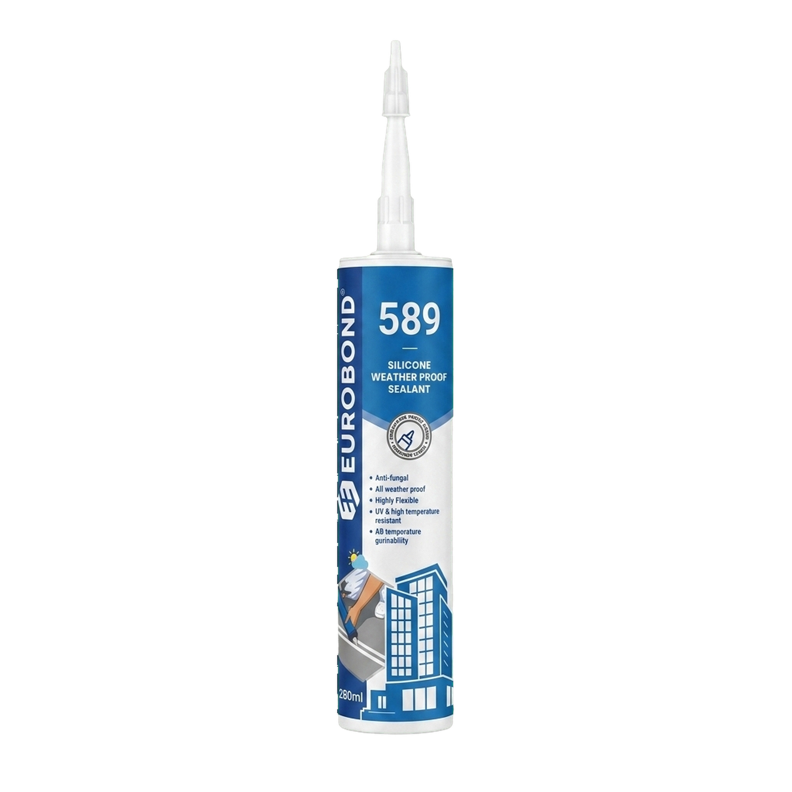 Weather silicone sealant supplier in Vellore - Eurobond 589 Silicone Weatherproof Sealant